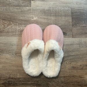 Cozy Pink Fuzzy Slippers